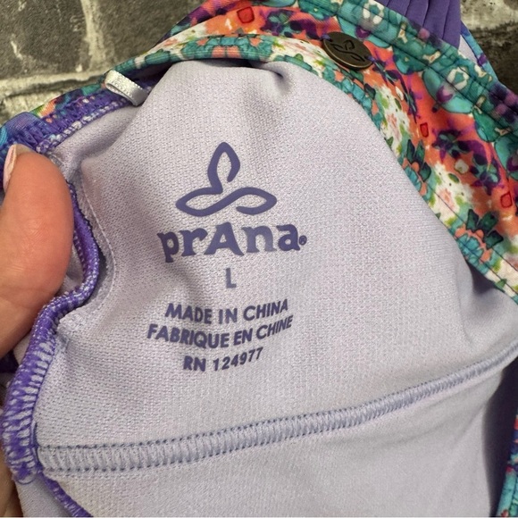 PrAna One Piece Swimsuit INEZ Aquabloom Purple Macrame UPF 50 - Picture 13 of 15